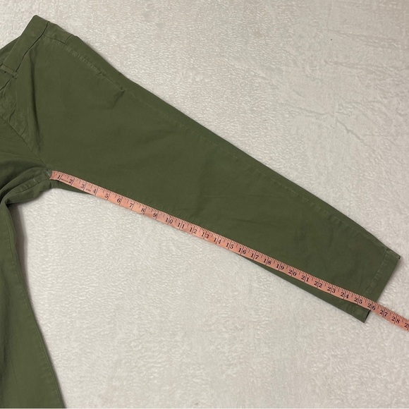 Nili Lotan Olive Green Twill Cropped Pants Women's Size 6 - Picture 5 of 9